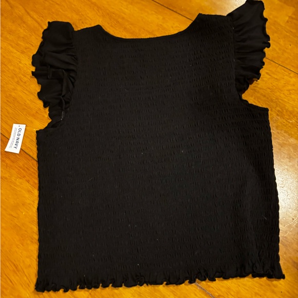 Old Navy Women’s XL Black Smocked Flutter Sleeve Top NWT - Picture 7 of 8